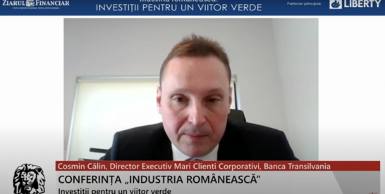 Cosmin Călin, director executiv mari clienţi corporativi, Banca Transilvania: Segmentul industrial este semnificativ în portofoliul nostru, este undeva în top trei