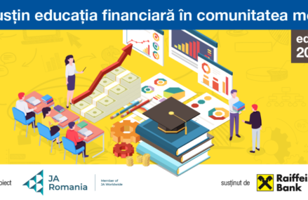 O nouă ediție a competiției pentru licee Susțin educația financiară în comunitatea mea, organizată de Junior Achievement România cu sprijinul Raiffeisen Bank